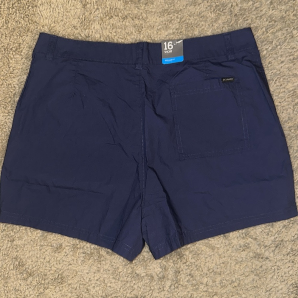 NWT Columbia Women’s Holly Hideaway Washed Out 100% Cotton Blue Shorts (16) - Picture 2 of 5